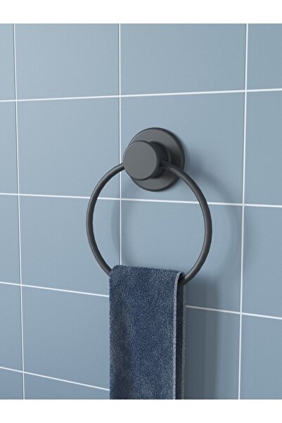 SUNTEL BANYO VE MUTFAK AKSESUARLARI Yuvarlak Yapışkanlı Havluluk - Pratik Banyo Aksesuarı