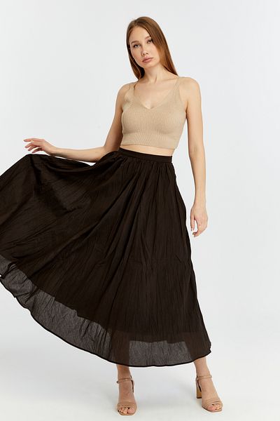 Bolivente Πικρό καφέ Crinkle Voile φούστα