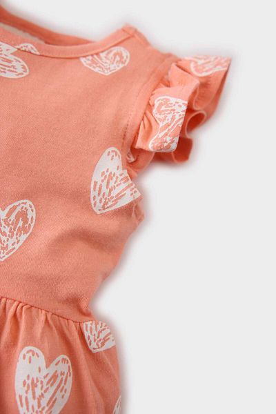 DeFacto Baby Girl Patterned Short Sleeve Dress A0136A525Sm