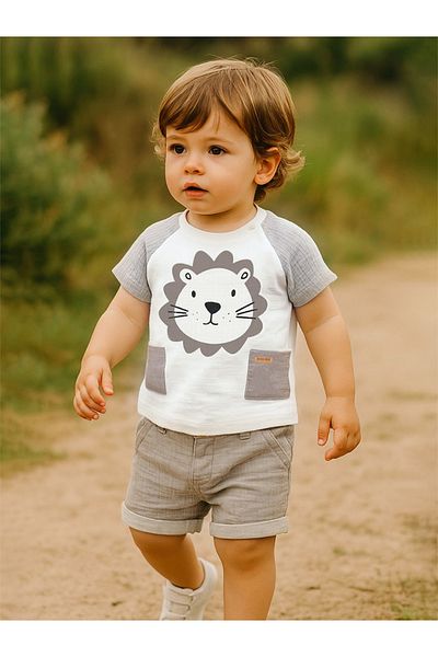 Midimod Baby Boy Musselin T-Shirt Shorts Set