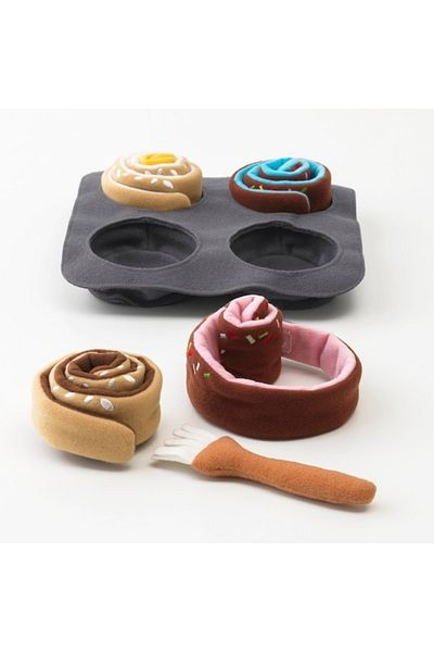 IKEA DUKTIG 6-Piece Roll Set Cinnamon/Bun | Realistic Toy Pastries for Play Kitchens