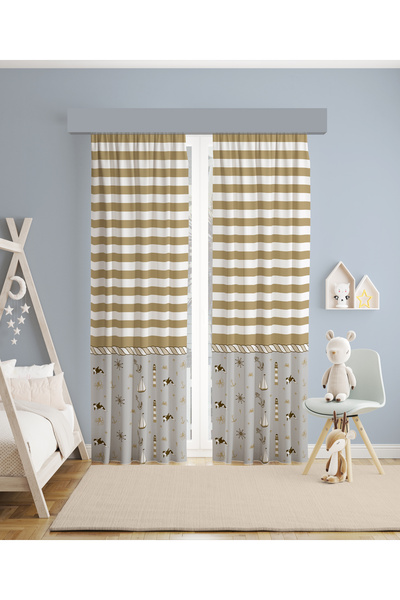 MEKTA HOME CAMERA BEBELILOR SI COPIILOR Perdele de fundal cu 2 aripi cu model...