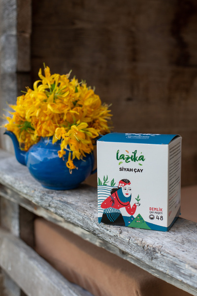LAZİKA İlk Hasat Bergamotlu Siyah Çay 48'li Demlik Süzen Poşet-Mayıs Çayı,Tozsuz Çay