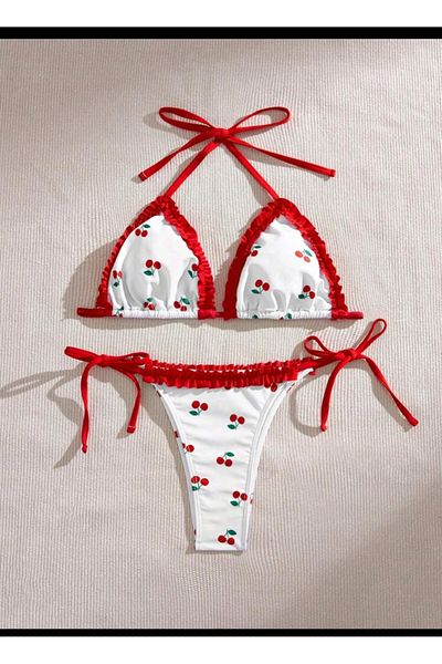 BF Bikini Fashion Σετ μπικίνι με σχέδιο κερασιού