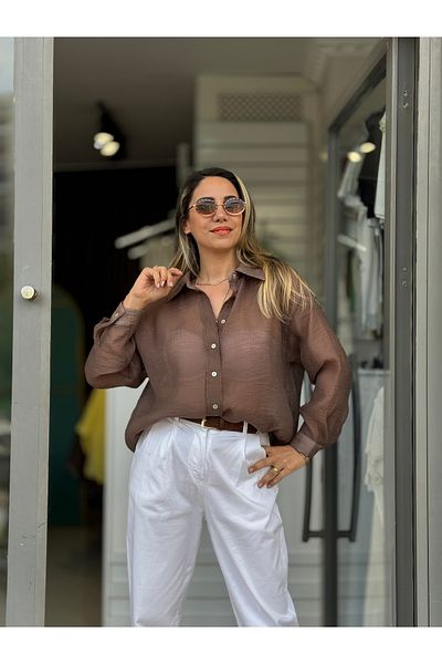 Rozella Butik Silky Transparent Shirt