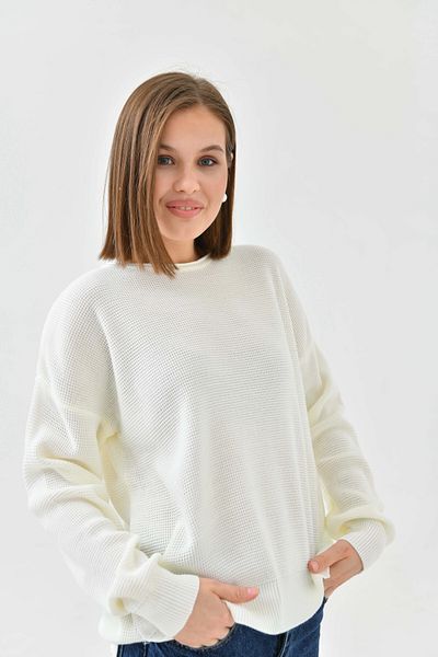 Park Karon Long Slit Crew Neck Seasonal Knitwear Sweater