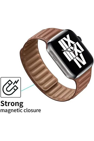 Generic Silicone Magnetic Loop Strap Compatible with Apple Watch Series 10/Ultra 2/9/8/7/6/SE, Fashion Brace