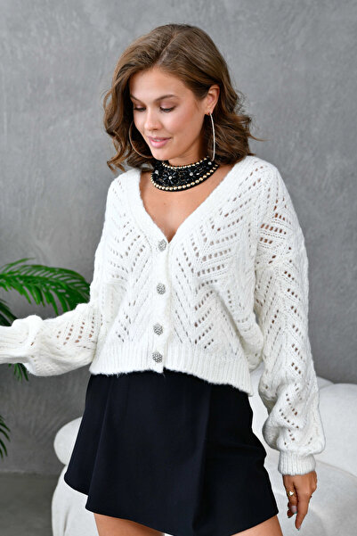 Park Karon Kadın Desenli Triko Hırka