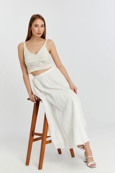 Bolivente Ecru Crinkle Voile Φούστα
