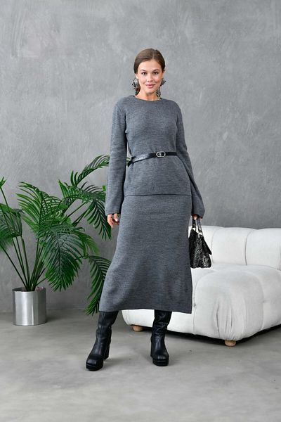 Park Karon Crew Neck Women's Knitwear Skirt and Sweater Set