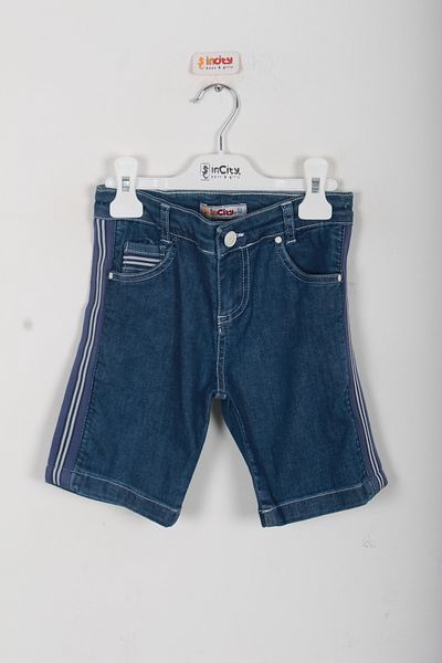 incity Boy's Stripe Detailed Denim Capri