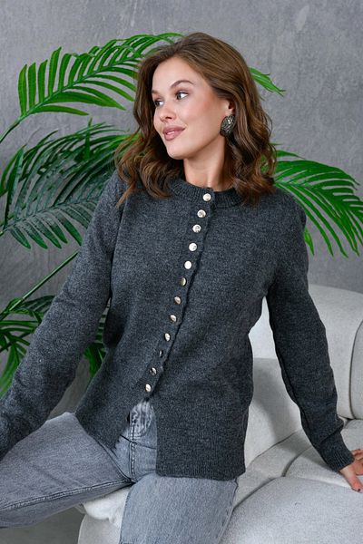 Park Karon Women's Button Detail Knitwear Cardigan