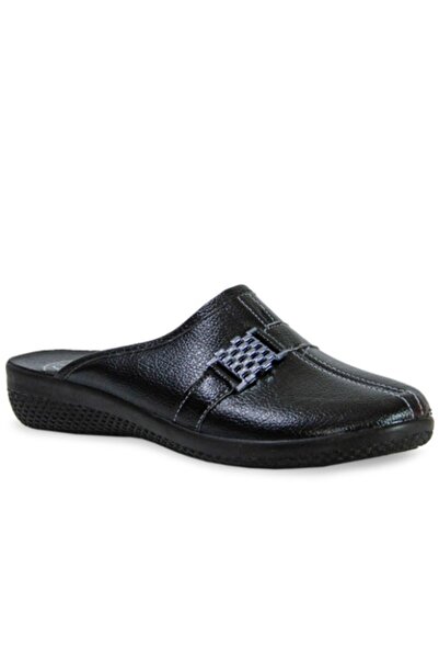 GEZER 16185-25 Deri Anatomik Tokalı Sabo Kadın Terlik