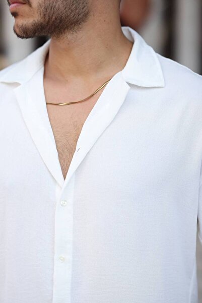 Tex Republic Чоловіча біла сорочка вільного крою з фактурною тканиною Oversize Aerobin