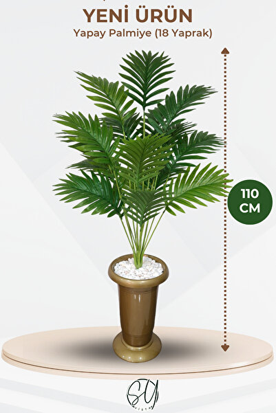 SY Vista Yapay Palmiye - Areka Palmiyesi 18 Adet Yaprak - Doğal Görünüm