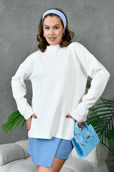 Park Karon Women's Stand Collar Casual Knitwear Sweater