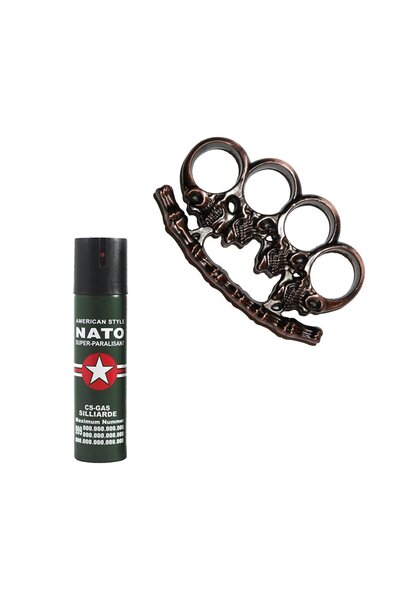 Depox Sprej NATO 60 ml, dárková rozeta, lebka, 1 cm, bronz