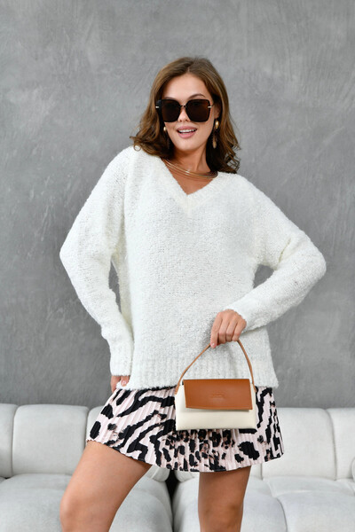 Park Karon Women's V-Neck Wrap Knitwear Sweater