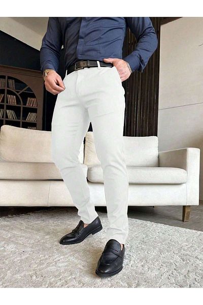 WKM Ανδρικό παντελόνι Chino Casual Slim Fit