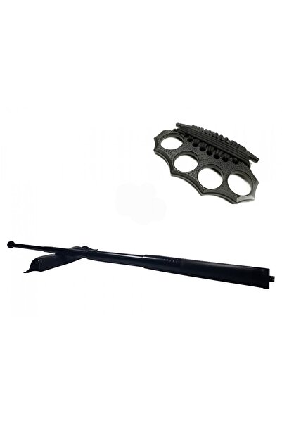 Depox Sada teleskopických ocelových holí, černá, 64 cm a černá krabička, nový...