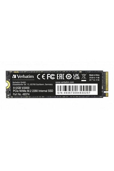 Verbatim SSD Verbatim Vi3000, 512 GB, PCIe NVMe M.2
