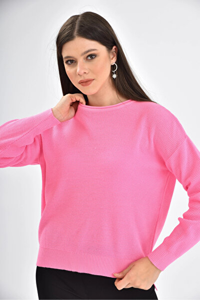 Park Karon Long Slit Crew Neck Seasonal Knitwear Sweater