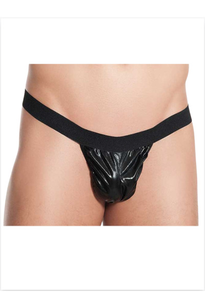 soonaksesuar Tegan Fantasy Black Lame Sexy Ανδρικό String - Τάνγκα TG274589