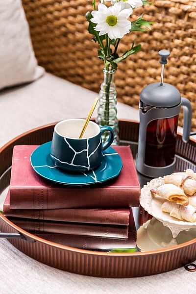 Arma House Green Marble Mug & Cup (4)
