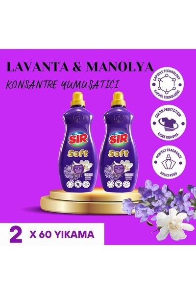 Sır Konsantre Çamaşır Yumuşatıcısı Lavanta & Manolya 1440 ml 60 Yıkama 2 Adet