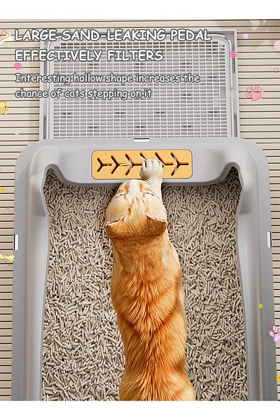 KidLe Stainless Steel Cat Litter Box Metal Cat Litter Box