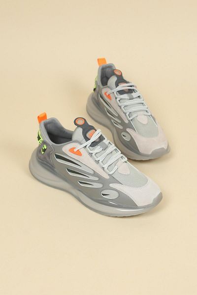 Birikon Ανδρικά αθλητικά παπούτσια GUJA Nubuck Garnished ΓΚΡΙ
