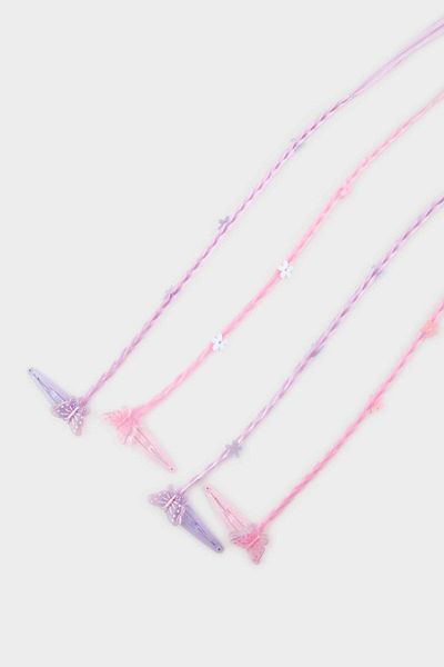 DeFacto Set de 4 bucăți pentru fete cu păr colorat fluture E8110A8NS