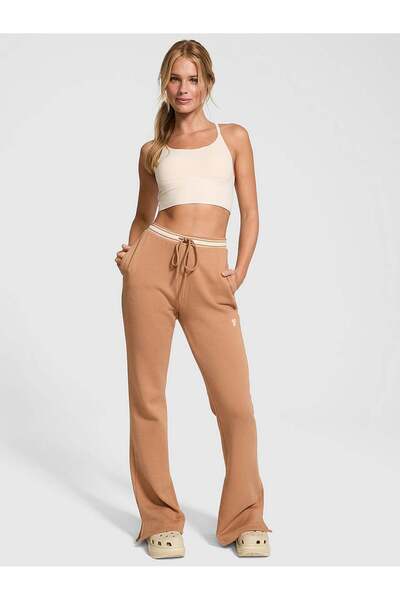 PINK Ivy Polar Yırtmaçlı Geniş Paça Eşofman Altı