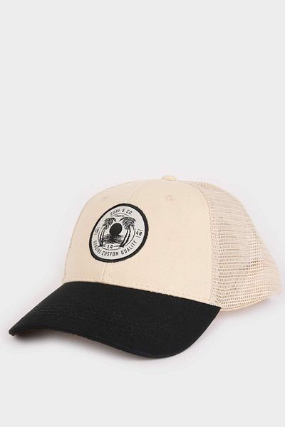 DeFacto Men's Label Printed Woven Baseball Basketball Cap D7832Ax25Sm