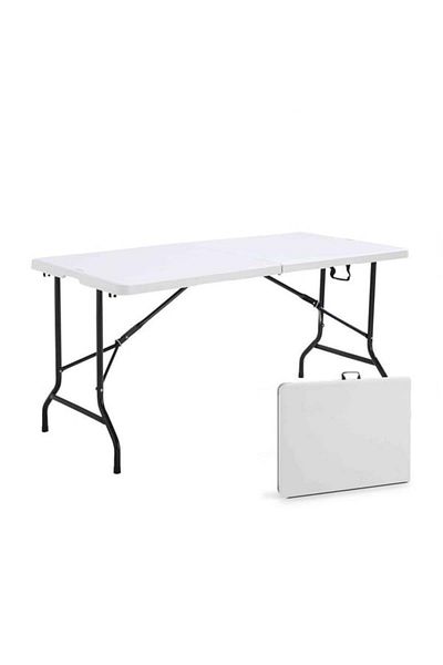 Depox Folding Plastic Table, Metal Frame, 180x70 Cm