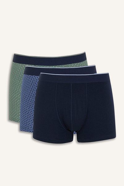 DeFacto Regular Fit Checkered 3-Piece Boxer D9878Ax25Sp