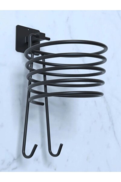 Özasya AVM Yapışkanlı Siyah Fön Makinesi Askısı Saç Kurutma Makinesi Tutacağı