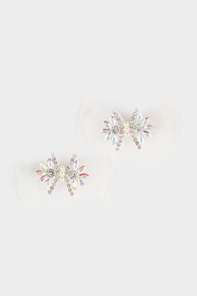 DeFacto Women's Children's 2-Piece Tulle Stone Snap Buckle E8103A8Ns