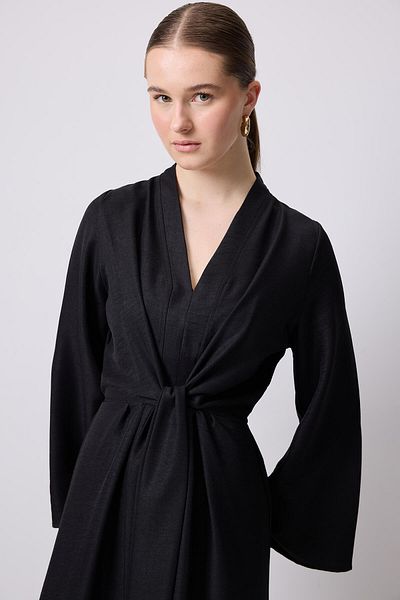 Touché Privé Belt Tie Kimono Sleeve Dress