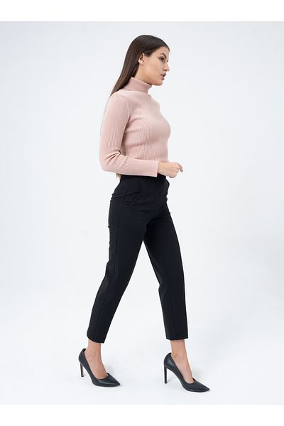 Veteks Line High Waist Classic Trousers - Black - Veteks Line