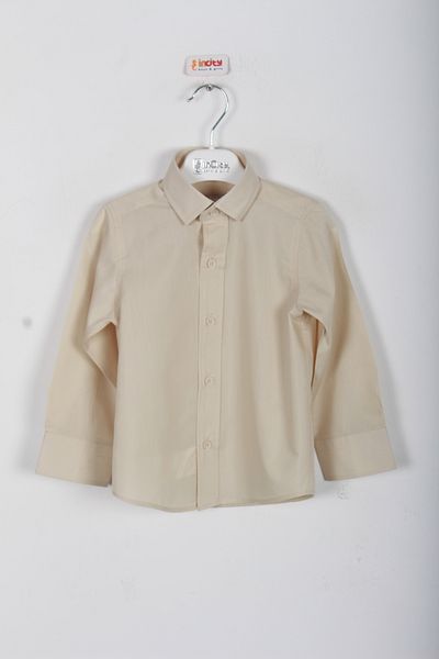 incity Boy's Long Sleeve Stylish Beige Shirt