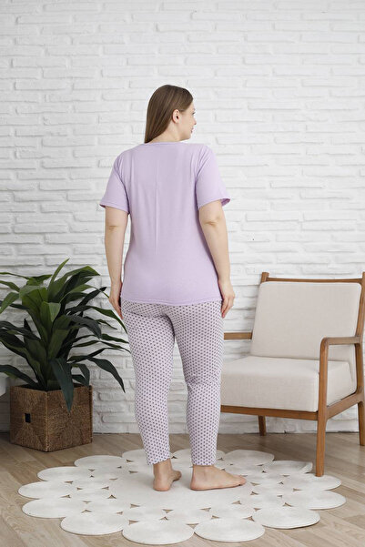 SEBOTEKS Women's 100% Cotton Short-Sleeve Plus Size Pajamas Set 8000