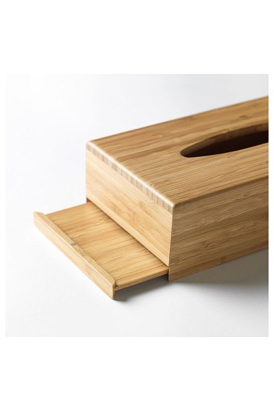 IKEA Premium Product Quality Bamboo Tissue Box Napkin Holder Length: 26 cm Width: 14 cm Height: 7 cm