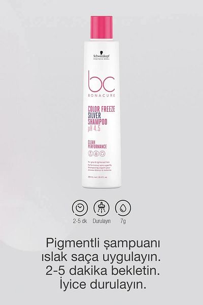 Bonacure Bc Bonacure Color Freeze Color Protection Silver Reflection Shampoo for White and Gray Hair 250ml