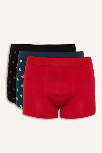 DeFacto Regular Fit Fruit Patterned 3-Piece Boxer E7209Ax25Sm