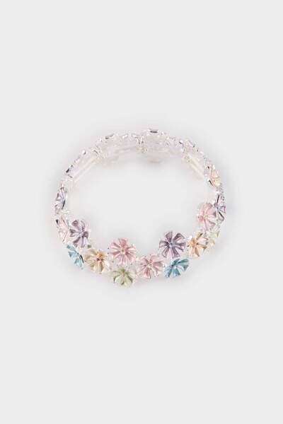 DeFacto Women's Colorful Floral Silver Bracelet E8079Axns