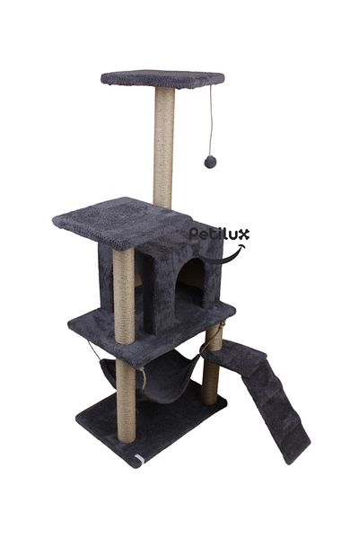 Petilux B-07 Luxury Cat Scratching Playhouse with Hammock and Nest