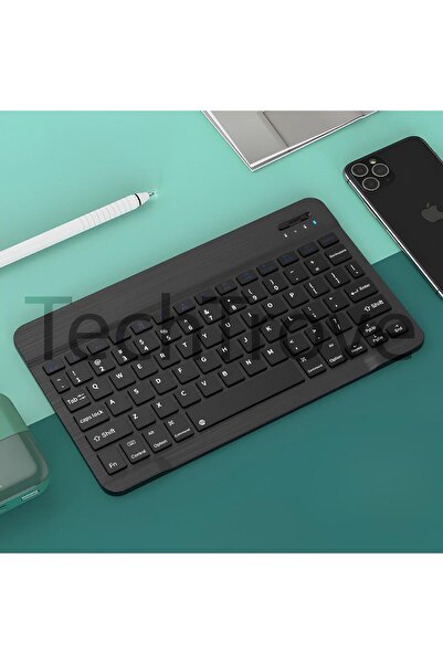 Hatreds Tüm Bilgisayar ve Tabletlerle Uyumlu İngilizce Q Bluetooth Klavye Mou...