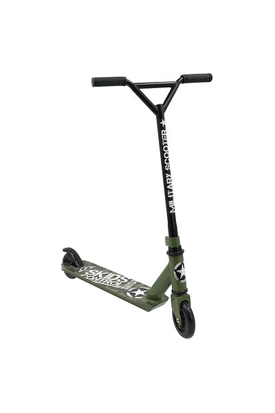 Homio Trotineta pentru trucuri si acrobatii, 7-15 ani, greutate max 100 kg, Stunt Skids Control Military