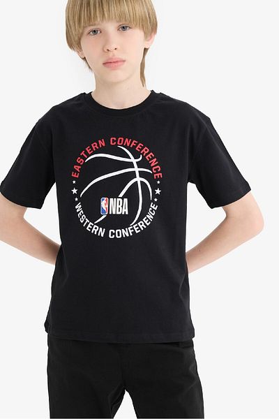 DeFacto Male Child Nba Wordmark Crew Neck Short-Sleeve T-Shirt E4835A825Sm